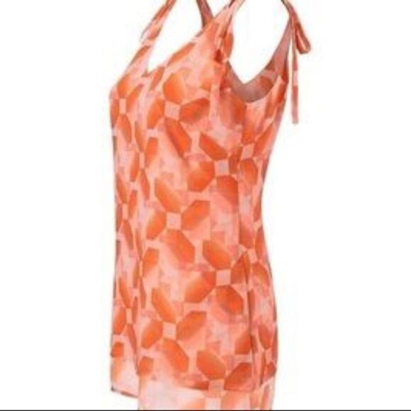 CAbi PINWHEEL SLEEVELESS TOP/TANK L New! Beautiful peach/pink & brick color. - Picture 2 of 12